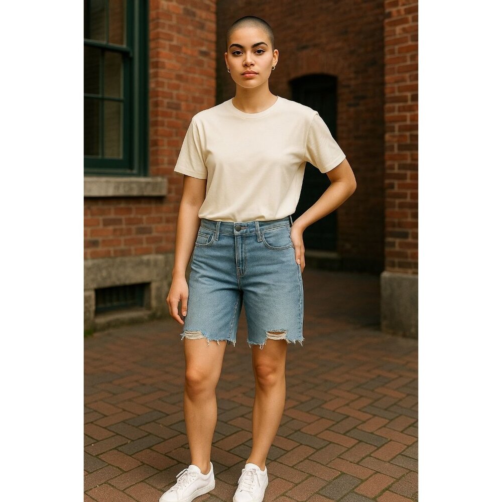 PAIGE Women Jax Knee Shorts 26